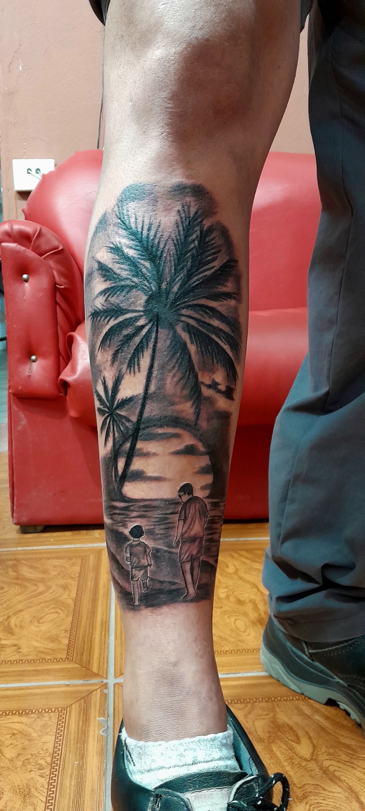 Tatuaje de paisaje realizado en Buen Karma Ink Tattoo